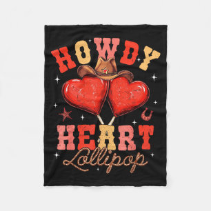 Cowboy Hut Herz Lutscher Howdy Valentinstag Wes Fleecedecke