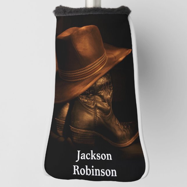 Cowboy-Hut und -Stiefel Golf Headcover (Rotieren 90)