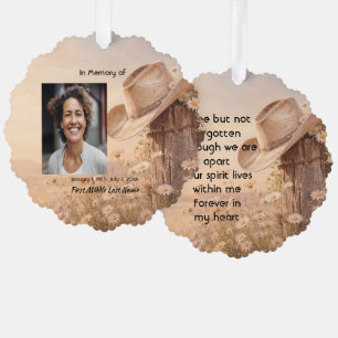 Cowboy-Hut Western, Gedenkgebet Andenken Ornament Karte