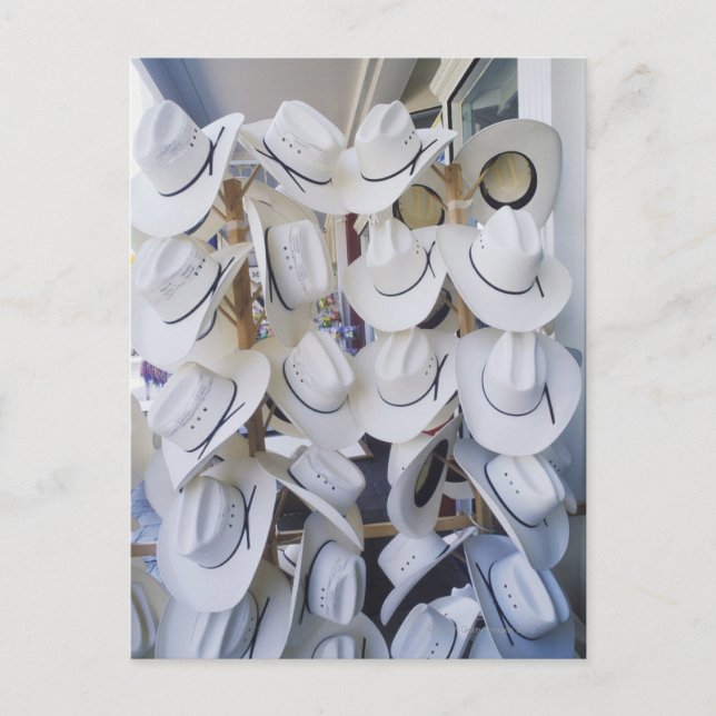 Cowboy-Hüte in einem Hutshop, Texas, USA Postkarte (Vorderseite)