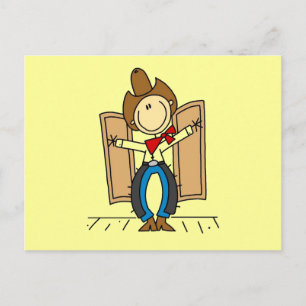 Cowboy im Saloon T-Shirts und Geschenke Postkarte