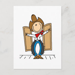 Cowboy im Saloon T-Shirts und Geschenke Postkarte