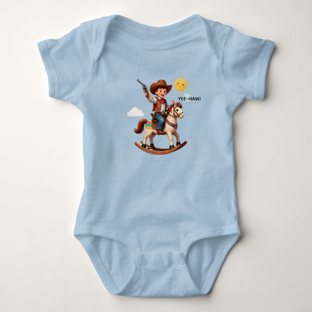 Cowboy in Ausbildung Baby Strampler (Vorderseite)