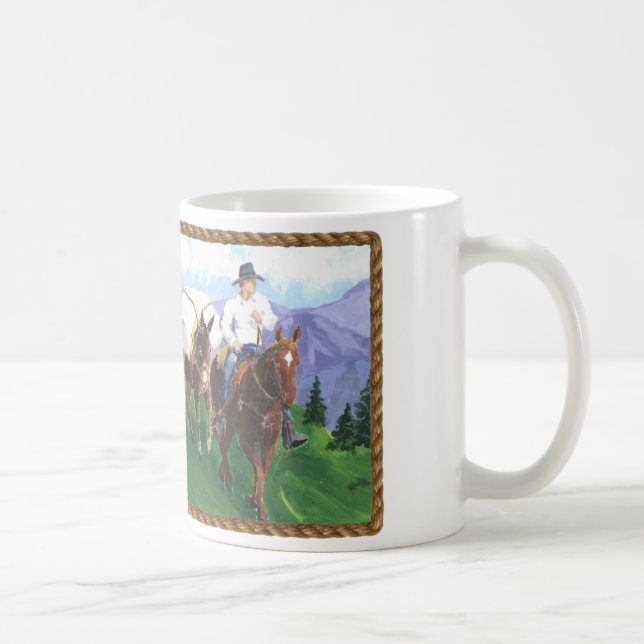 Cowboy in den Bergen Tasse (Rechts)