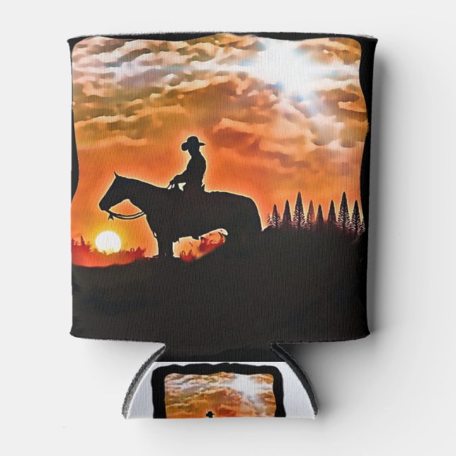 Cowboy in der Sonne Dosenkühler (Vorderseite)
