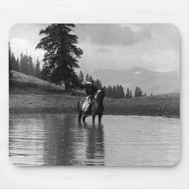 Cowboy in einem Teich Mousepad (Vorne)