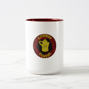 Cowboy-Kaffee oben Zweifarbige Tasse
