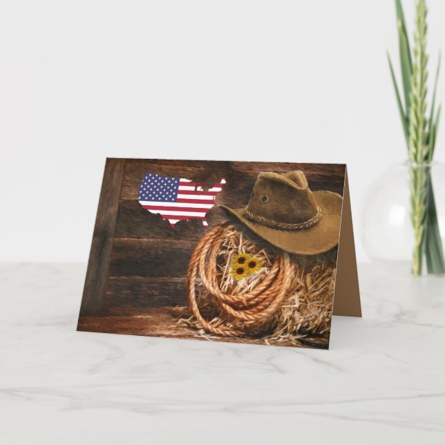 Cowboy Karte (Vorderseite)