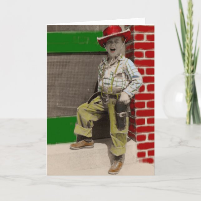 Cowboy Karte (Vorderseite)