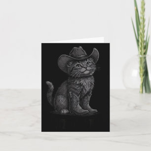 Cowboy-Katze Kitty Up Vintage Western-Katze Karte