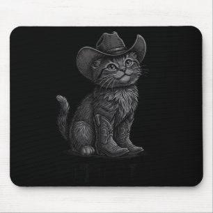Cowboy-Katze Kitty Up Vintage Western-Katze  Mousepad