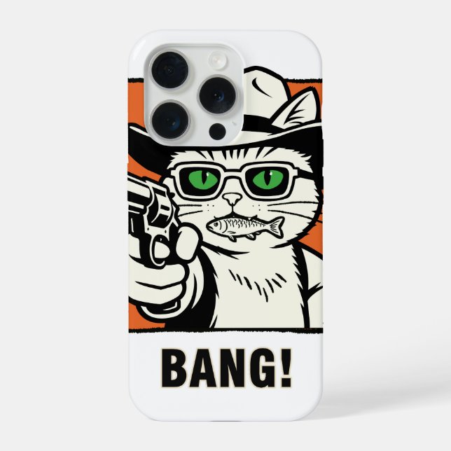 Cowboy-Katzen-Handyhülle  iPhone Hülle (Rückseite)