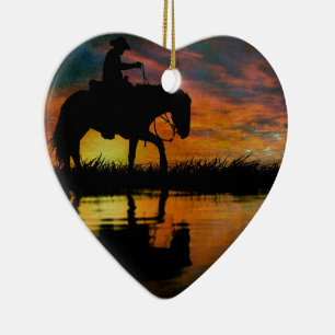 Cowboy Keramik Ornament