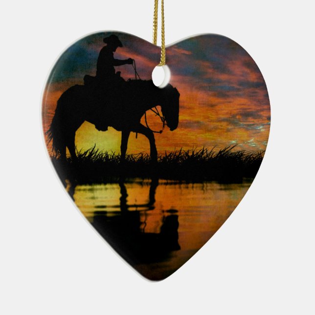 Cowboy Keramik Ornament (Rechts)