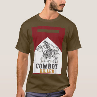 Cowboy Killer Vintag Style Cowboy Skelett T-Shirt