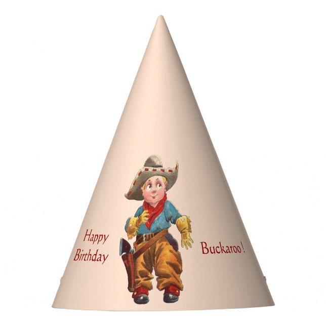 Cowboy-KinderParty Partyhütchen (Vorderseite)