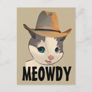 COWBOY KITTEN KATZMEOWDY POSTCARDS POSTKARTE