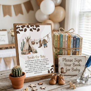 Cowboy-Land-modern-Western-Wüsten-Baby-Party Begleitkarte