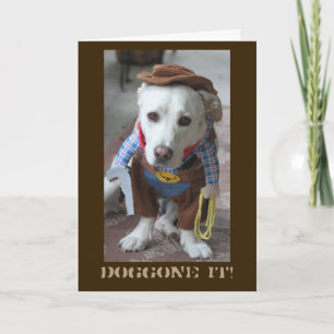 Cowboy Late Birthday Card Karte