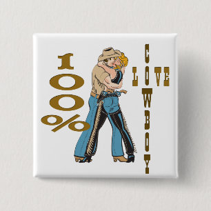 Cowboy-Liebe Button
