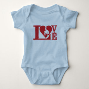 Cowboy Liebe Herz Baby Strampler