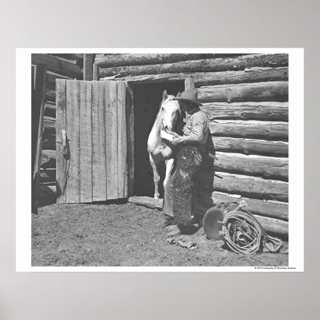 Cowboy liest einen Brief. Poster (Vorne)