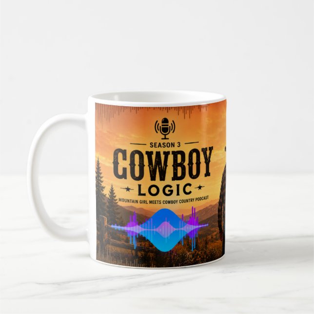 Cowboy-Logik: Durchhalten-Tasse Kaffeetasse (Links)