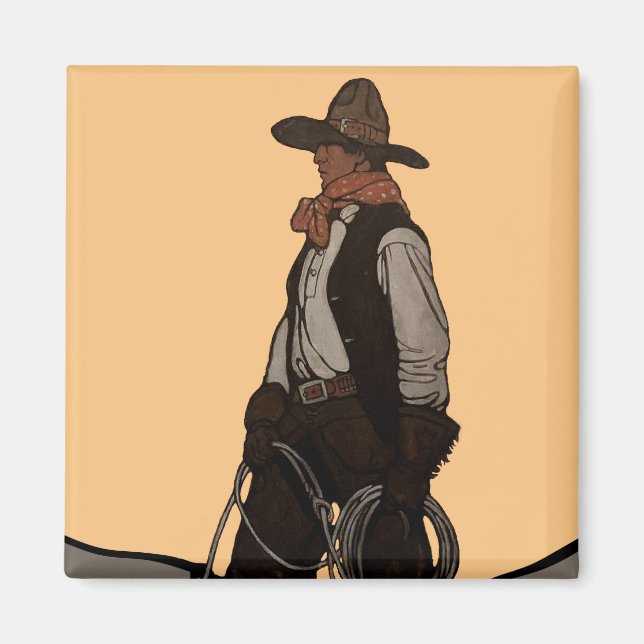 Cowboy Magazine Cover von NC Wyeth Magnet (Vorne)