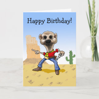 Cowboy Meerkat Karte