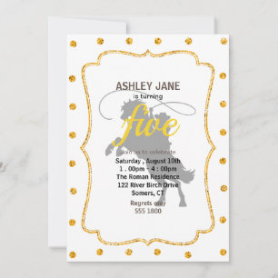 Cowboy mit Brillenreiten aufziehen Einladung