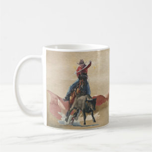 Cowboy mit Lasso auf dem Pferd Kaffeetasse