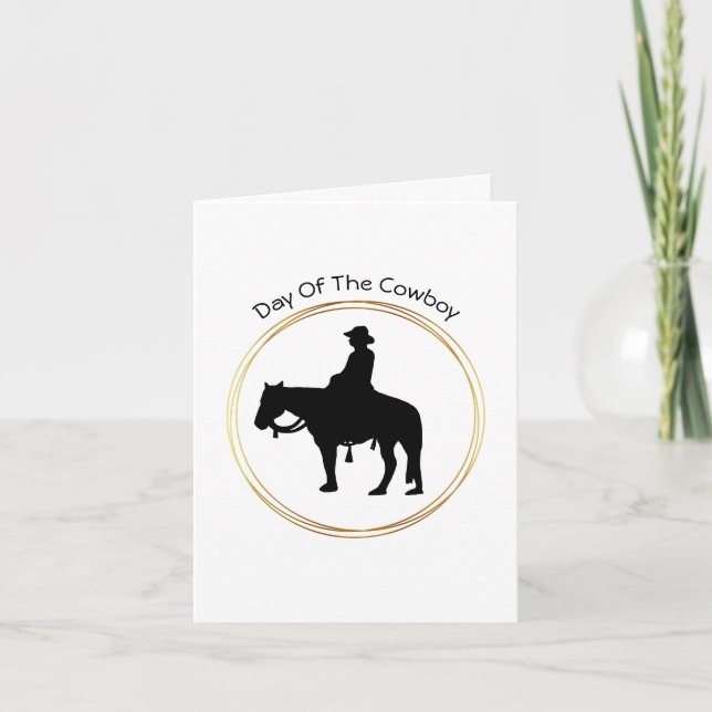 Cowboy-Motto-Karte für den Cowboy Karte (Vorderseite)