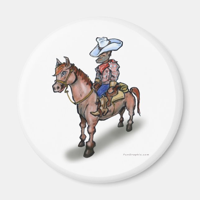 Cowboy n Pferd Magnet (Vorne)