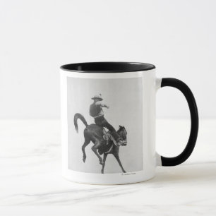 Cowboy Ned geheimnistuerisches Reitwildes Pferd Tasse