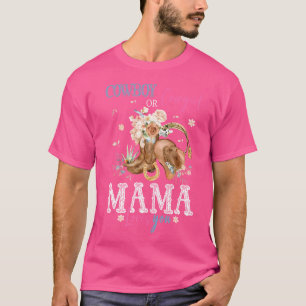 Cowboy oder Cowgirl Gender Offenlegung Party Ankün T-Shirt