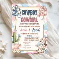 Cowboy oder Cowgirl Wild West Geschlecht Enthüllun