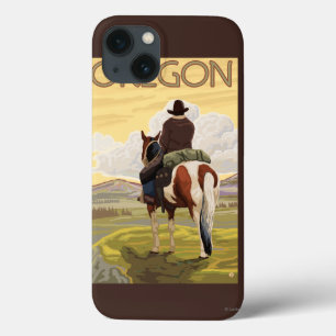 Cowboy on Horseback Vintage Travel Poster Case-Mate iPhone Hülle