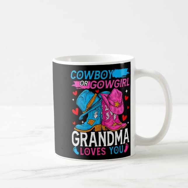 Cowboy Or Cowgirl Grandma Loves You Gender Reveal  Kaffeetasse (Rechts)
