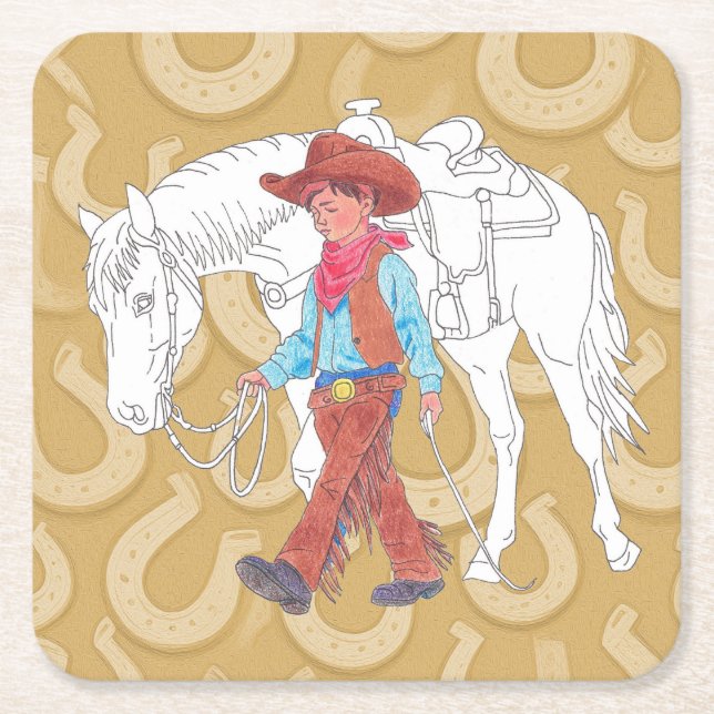 Cowboy Paper Untersetzer (Vorderseite)