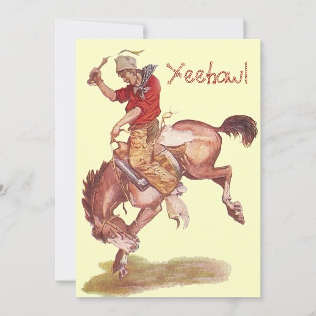 Cowboy-Party Einladung (Vorderseite)