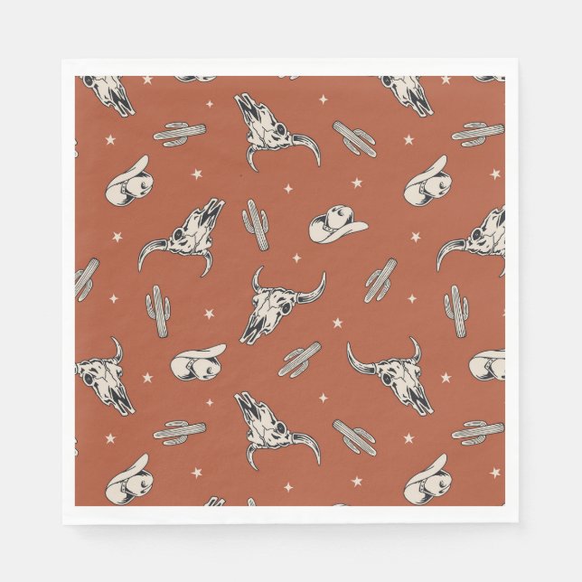 Cowboy Party Napkins | Western Party Napkins Serviette (Vorderseite)