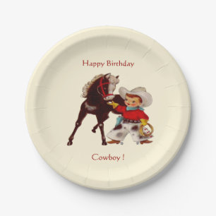 Cowboy-Party Pappteller
