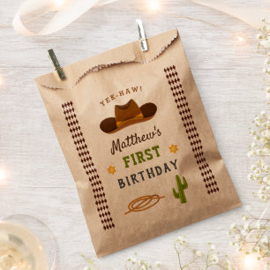Cowboy Party Saloon Wild West Western Boy Birthday Geschenktütchen