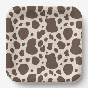 Cowboy Party Teller Kuhdruckpapier-Teller