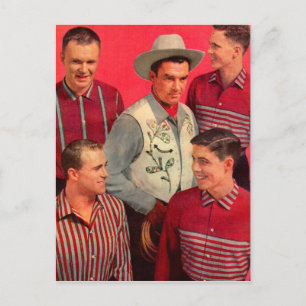 Cowboy Paw und seine Jungen der 1950er Postkarte