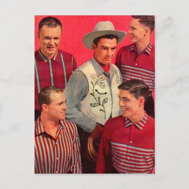 Cowboy Paw und seine Jungen der 1950er Postkarte (Vorderseite)