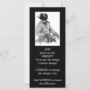 COWBOY, PFERDE: ART: SERENITY PRAYER