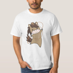 Cowboy Pferde Rind Lasso Western Reiten T-Shirt