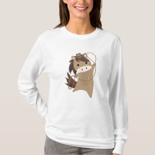Cowboy Pferde Rind Lasso Western Reiten T-Shirt