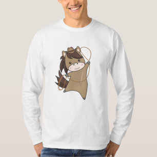 Cowboy Pferde Rind Lasso Western Reiten T-Shirt
